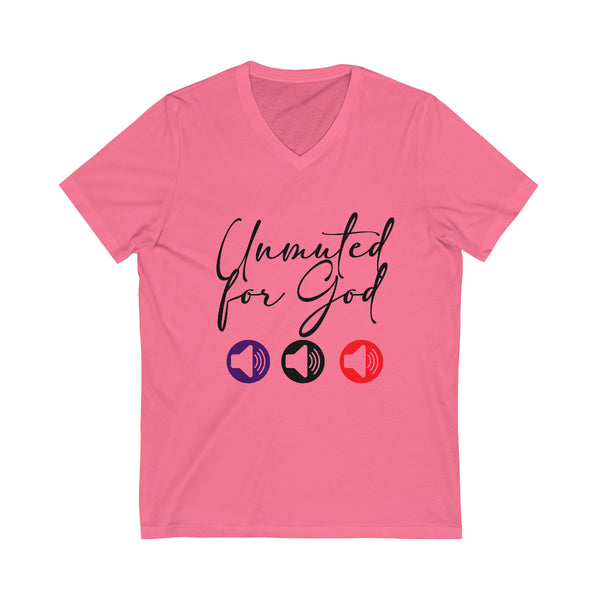 Unisex Jersey Short Sleeve V-Neck Tee