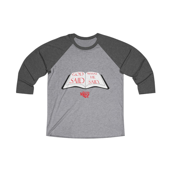 Unisex Tri-Blend 3\4 Raglan Tee
