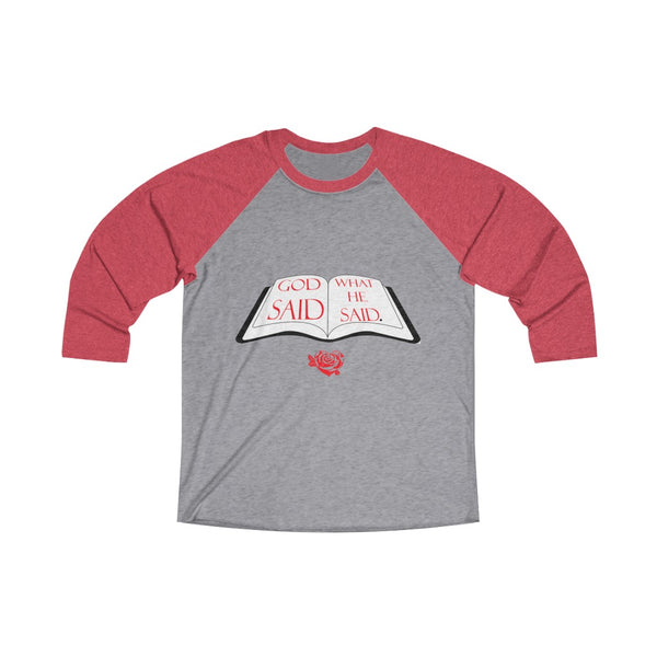 Unisex Tri-Blend 3\4 Raglan Tee