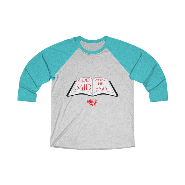 Unisex Tri-Blend 3\4 Raglan Tee
