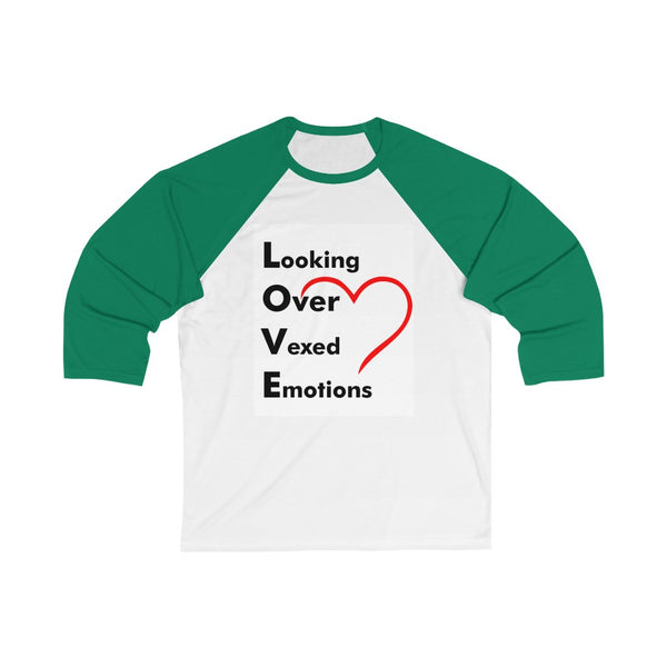 Unisex 3/4 Sleeve Baseball Tee