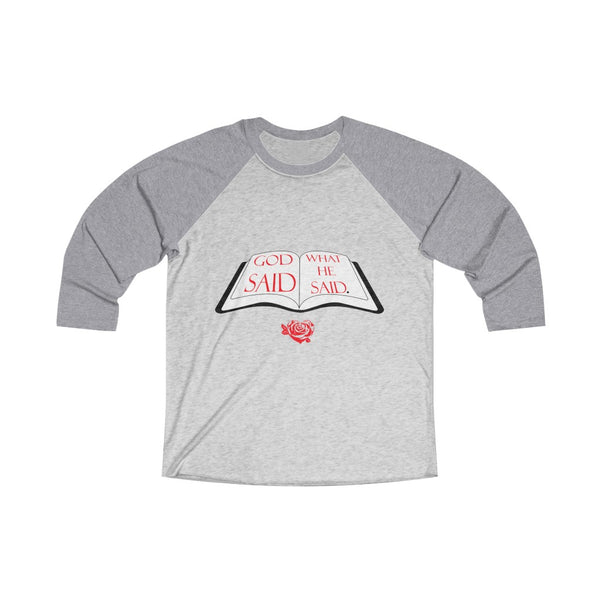 Unisex Tri-Blend 3\4 Raglan Tee