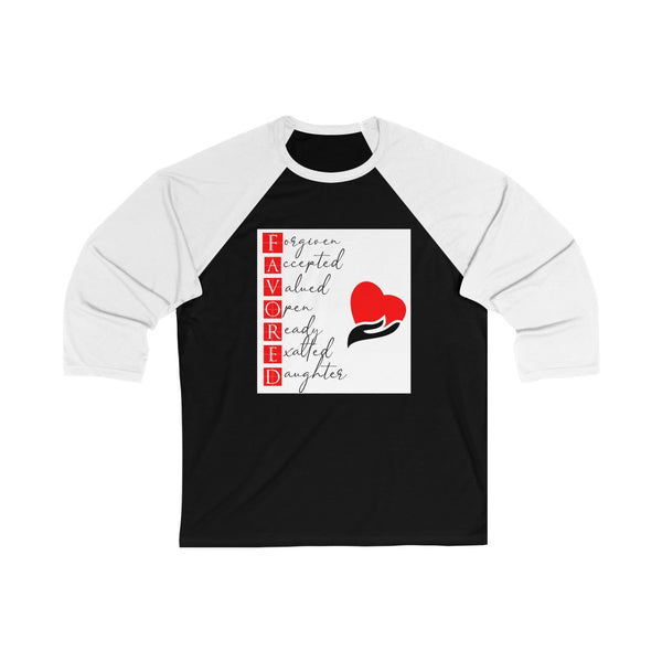 Unisex 3/4 Sleeve Baseball Tee