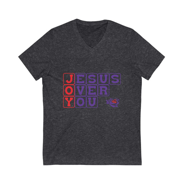 Unisex Jersey Short Sleeve V-Neck Tee