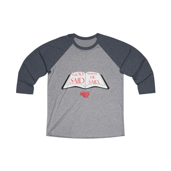 Unisex Tri-Blend 3\4 Raglan Tee