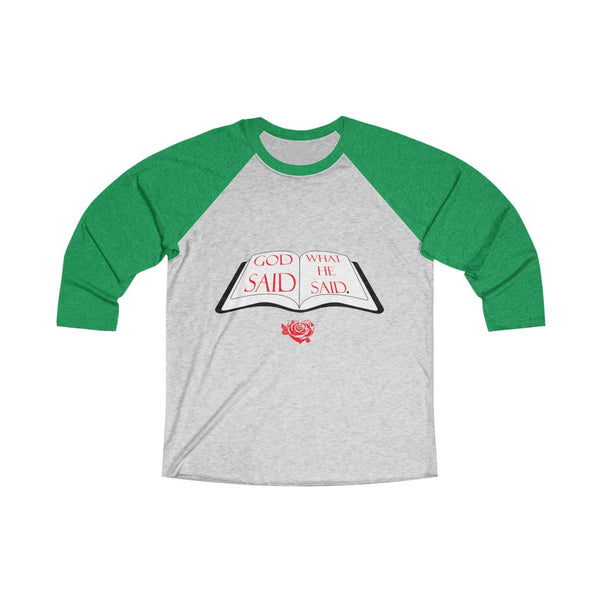 Unisex Tri-Blend 3\4 Raglan Tee