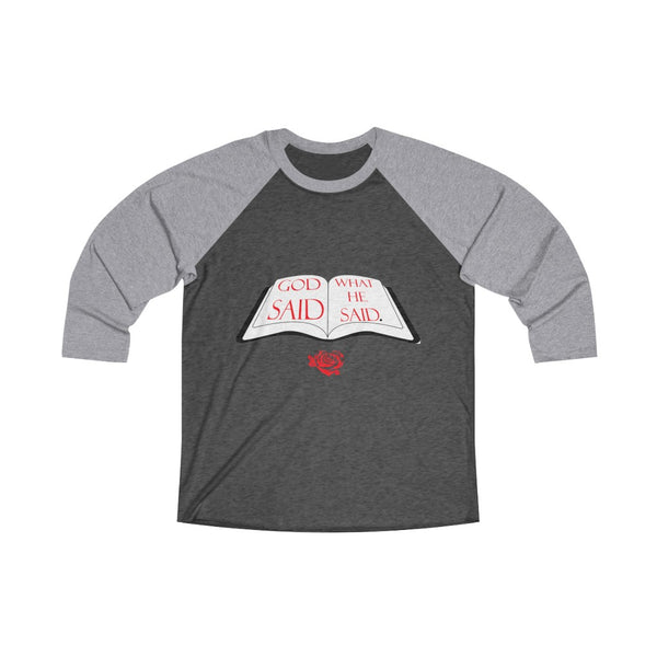 Unisex Tri-Blend 3\4 Raglan Tee