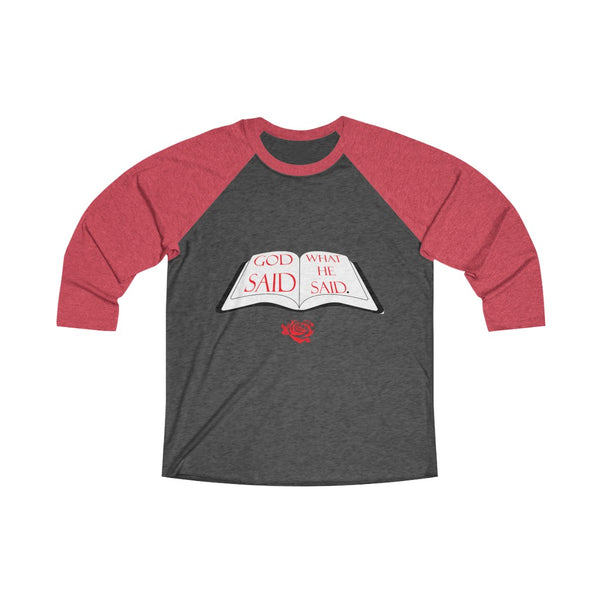 Unisex Tri-Blend 3\4 Raglan Tee