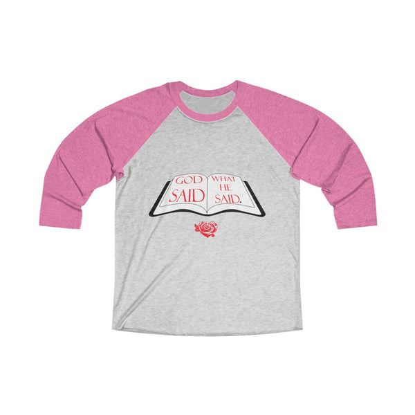 Unisex Tri-Blend 3\4 Raglan Tee
