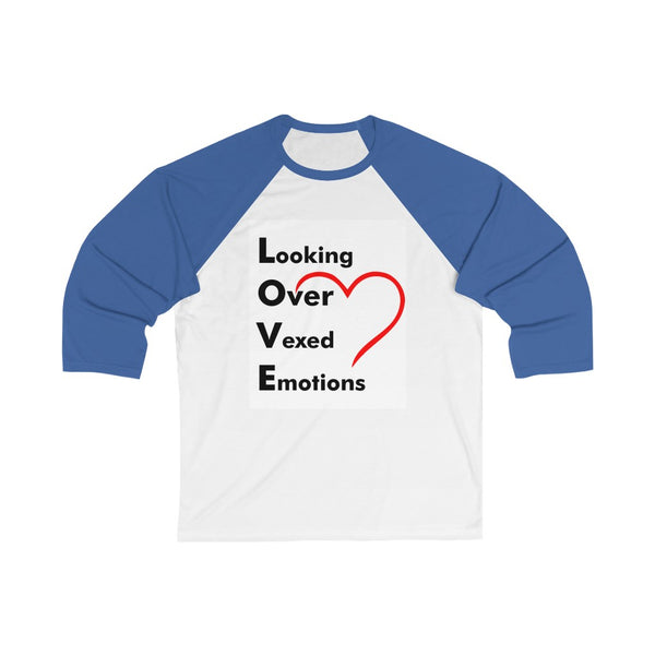 Unisex 3/4 Sleeve Baseball Tee