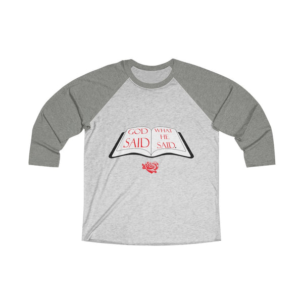 Unisex Tri-Blend 3\4 Raglan Tee