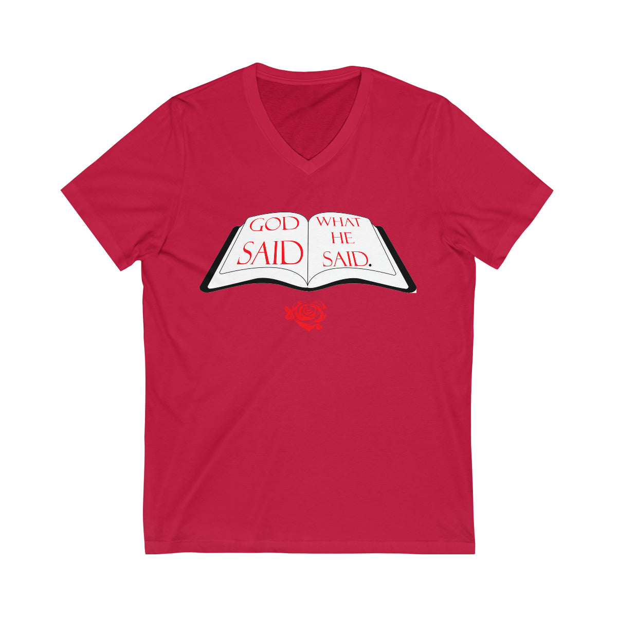 Unisex Jersey Short Sleeve V-Neck Tee