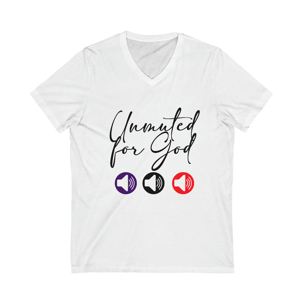 Unisex Jersey Short Sleeve V-Neck Tee