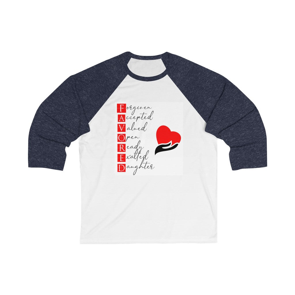 Unisex 3/4 Sleeve Baseball Tee