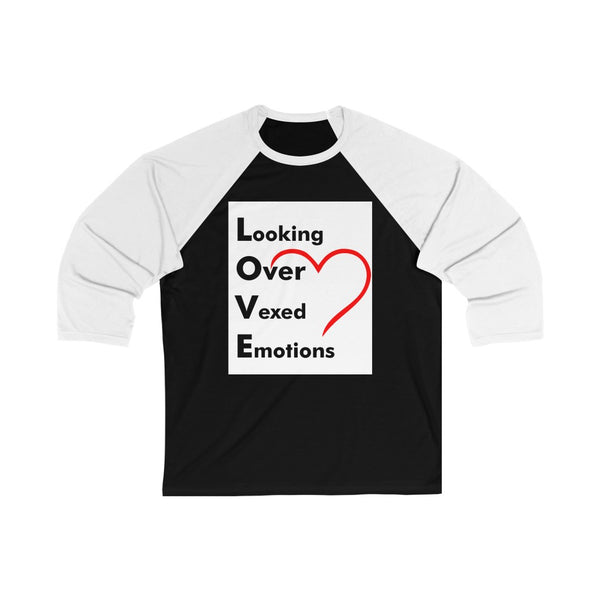 Unisex 3/4 Sleeve Baseball Tee